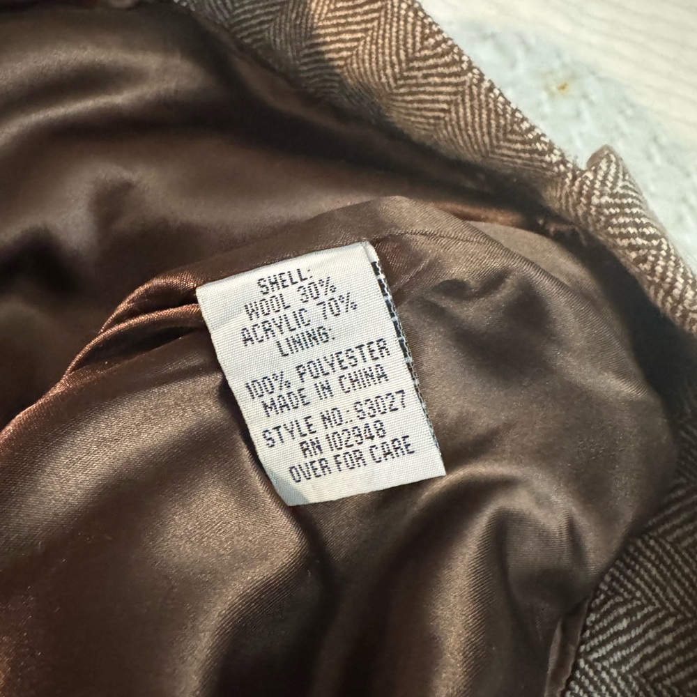 Tulle Brown Herringbone Pants - Picture 7 of 14